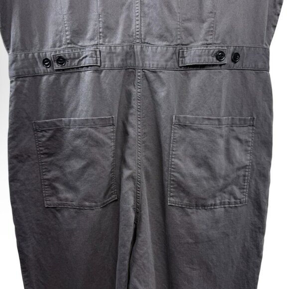 Outerknown SEA Jumpsuit Sz M storm gray button up long sleeve coveralls Pockets! - Picture 6 of 8